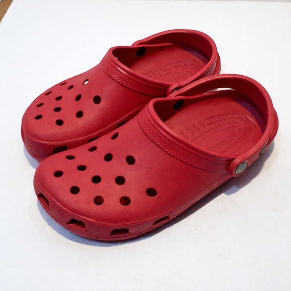 CROCS Shoes - of Crocs Classic Clogs in varsity or pepper red size 7